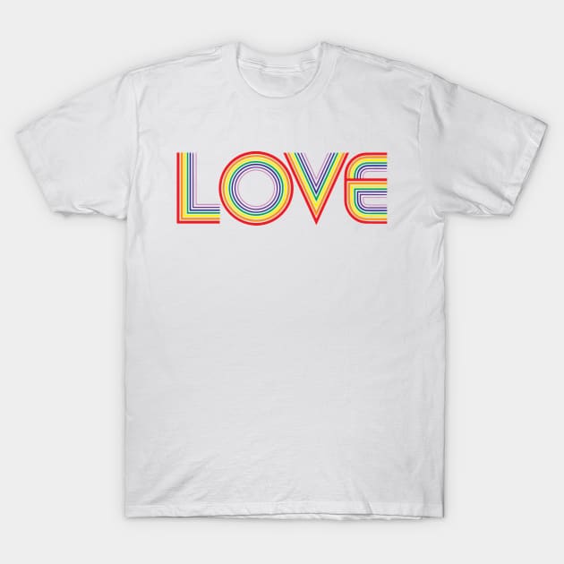 Rainbow Love T-Shirt by Stick em Up